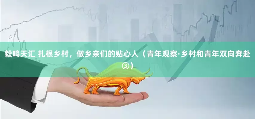 毅鸣天汇 扎根乡村，做乡亲们的贴心人（青年观察·乡村和青年双向奔赴③）