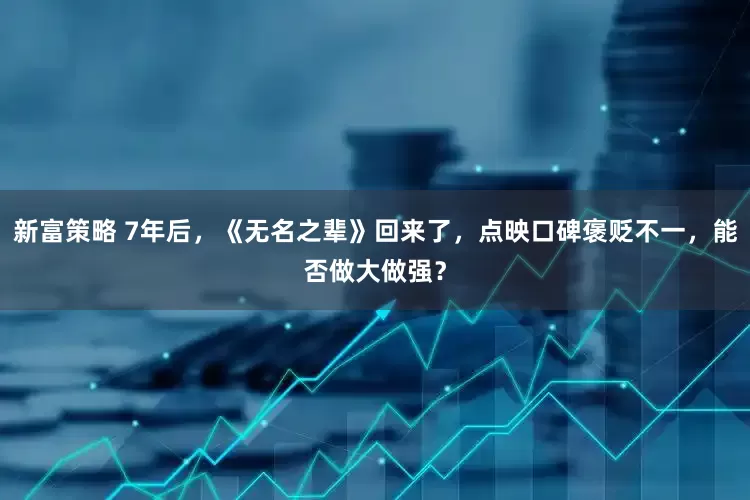 新富策略 7年后，《无名之辈》回来了，点映口碑褒贬不一，能否做大做强？