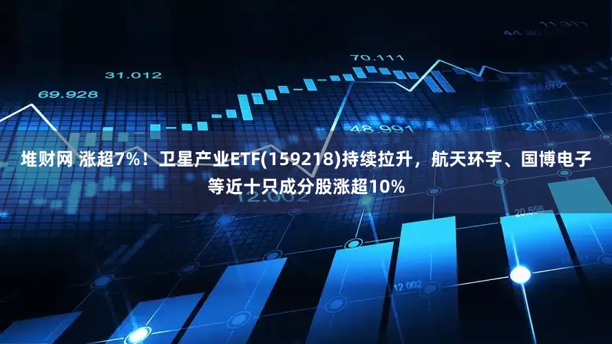 堆财网 涨超7%！卫星产业ETF(159218)持续拉升，航天环宇、国博电子等近十只成分股涨超10%